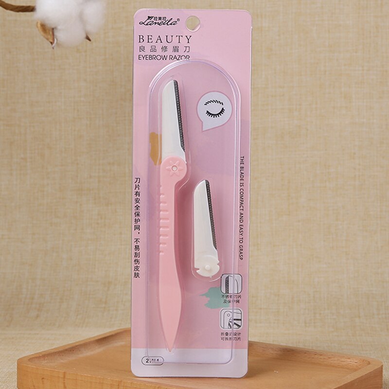 1 stk øjenbryn barberkniv ansigtshårfjerner øjenbrynstrimmer øjenfjerner bryn skarpt blad forme makeup kniv værktøj hår: Default Title