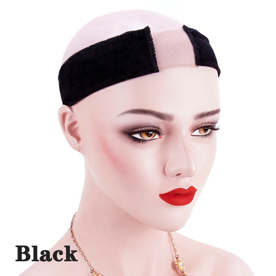 Leeons Headband Wig Grip Double Side Velvet Wig Grips Handband With Lace Adjustable Elastic Band For Wig Non-Ship Wig Holder: black