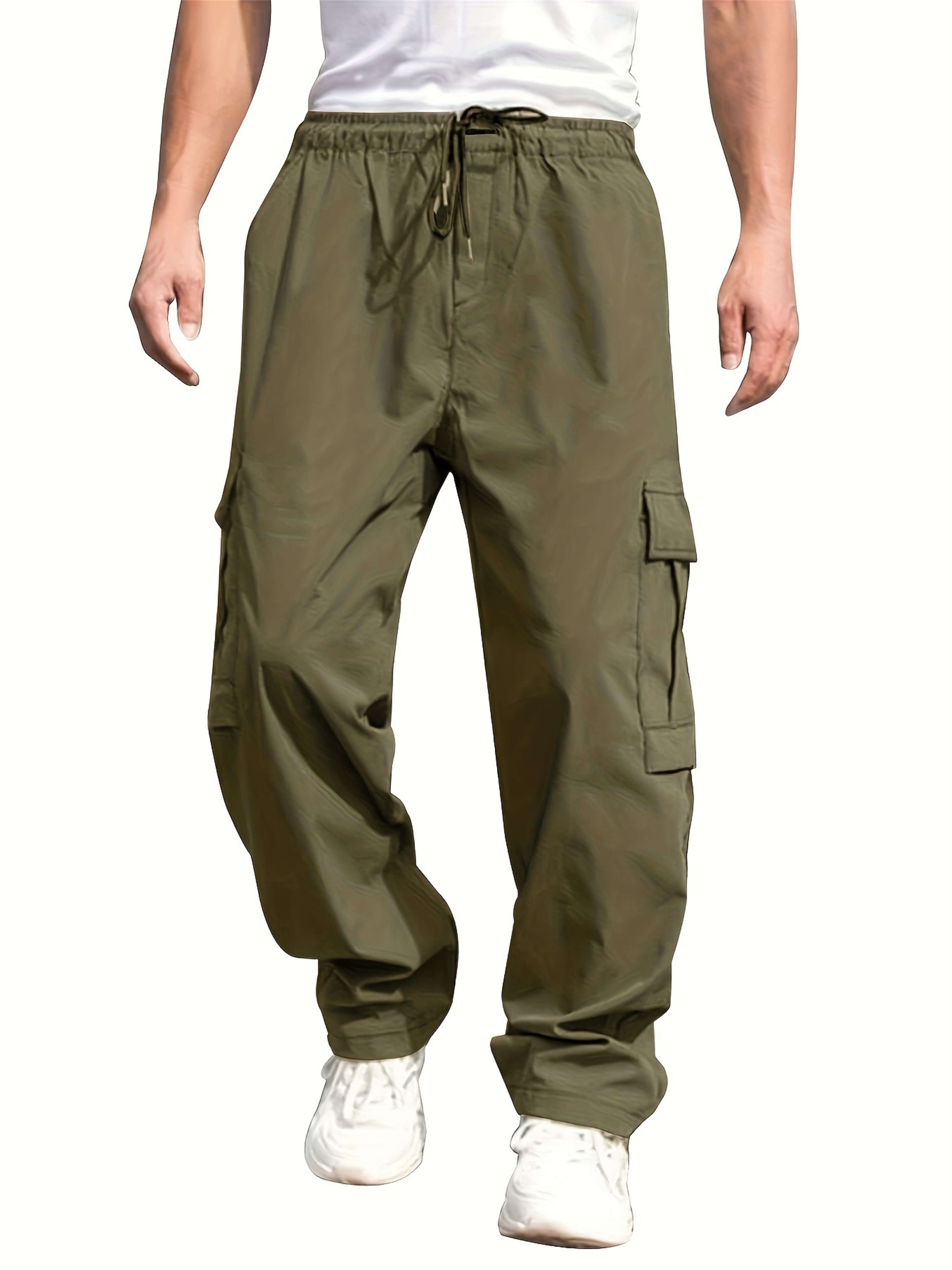 NewMen's Cargo pantalon coton noir pantalon de travail grande taille nouvel été décontracté escalade Joggers homme pantalons de survêtement printemps automne pantalon: XXL / green
