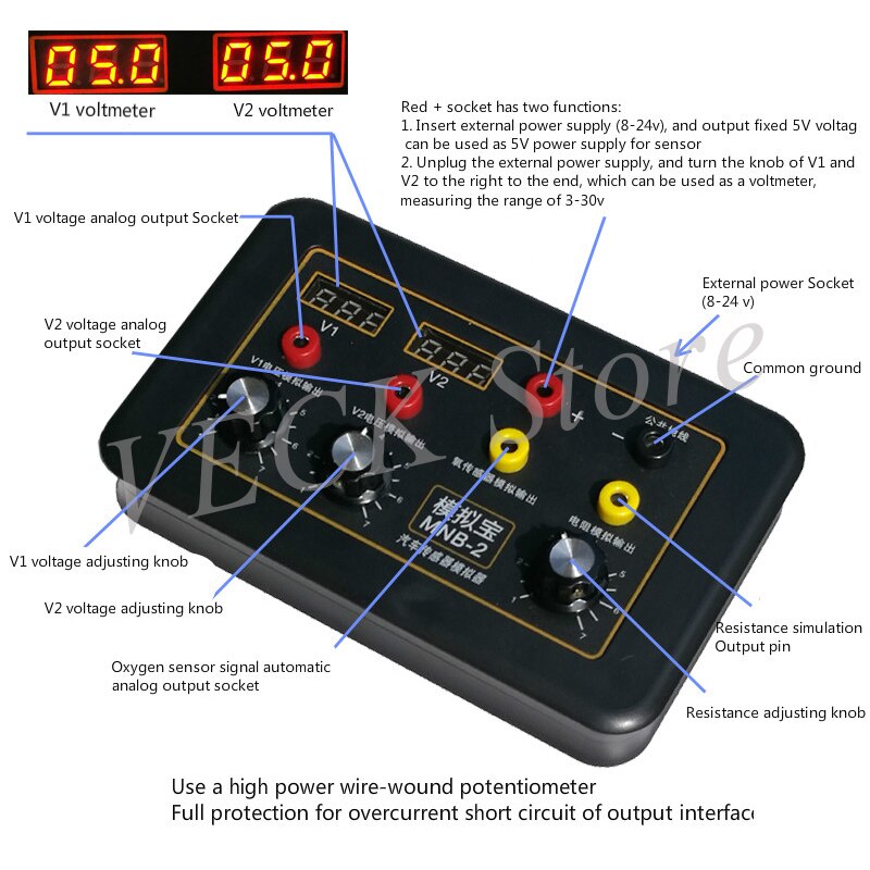 Automotive Sensor Signaal Analoge Doos Auto Signal Generator Computer Reparatie Detectie Simulatie Tool MNB-2 Motor Fault Detetor