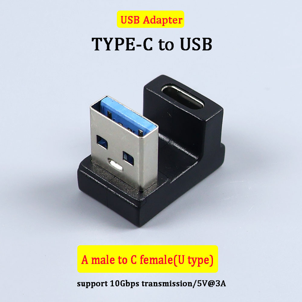 90/180 -graders vinkel c-adapter c usb c otg till usb-omvandlare u-formad usb -c 3.0 -kontakt för android-dator, telefon, surfplatta: Mång