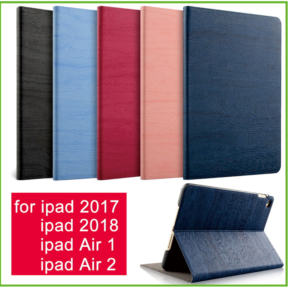 Pour iPad Air 2 Air 1 étui iPad 9.7 pouces simplicité PU cuir couverture intelligente étui Folio housse de réveil automatique
