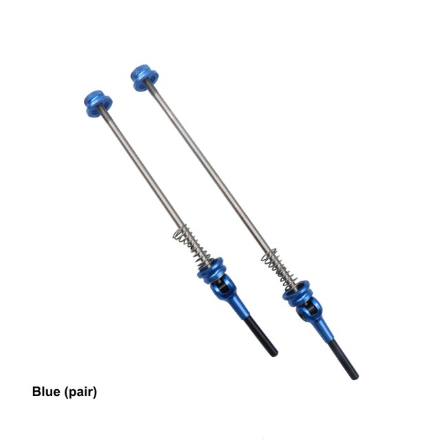 Bicycle Quick Release Skewer Lever Titanium MTB Mountain Road Bikes Wheel Hub Quick Release Skewers Lightweight Cycling Parts: Style A  Blue