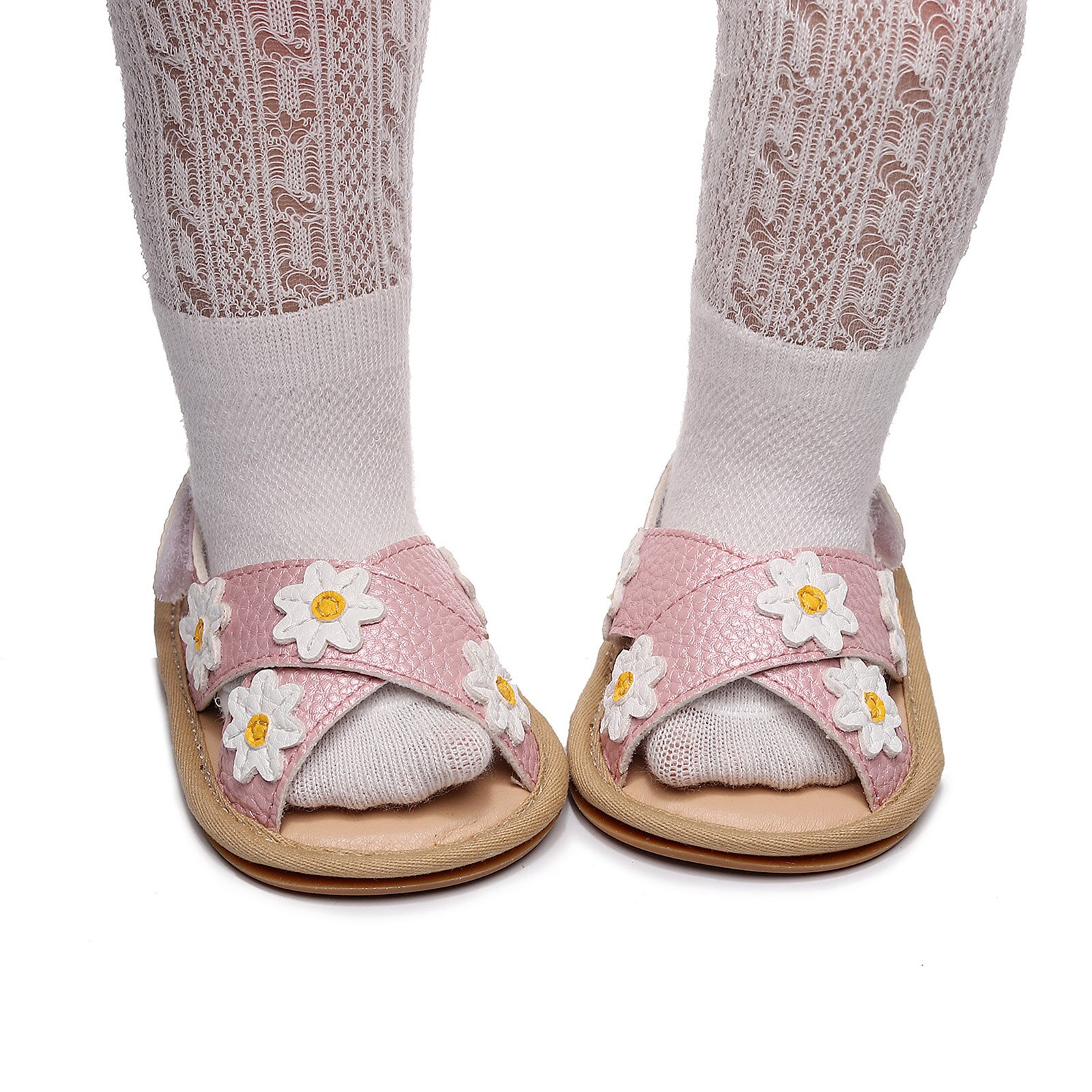 Zomer Baby Schoenen Leathers Zoete Kinderen Sandalen Meisjes Peuter Baby Bloemen Hollow Out Schoenen