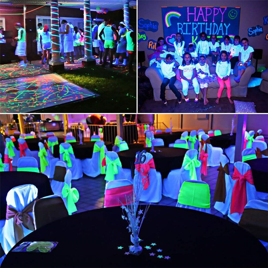 ALIEN 12 LED Disco UV violeta negro luces DJ Disco escenario iluminación efecto UV vacaciones boda Bar Culb pared lavadora de fondo