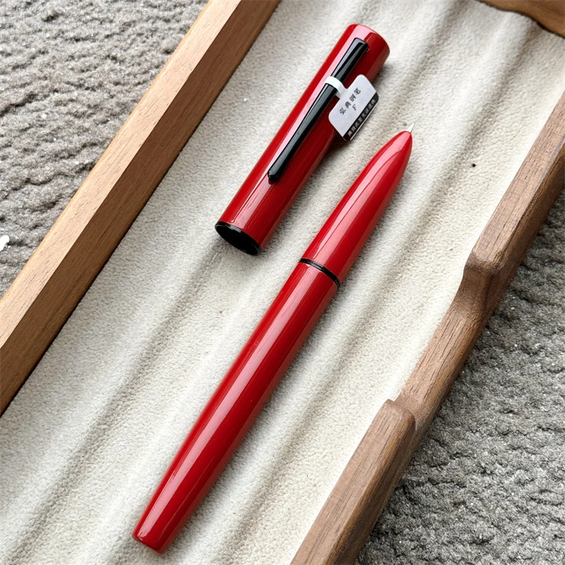 Hongdian C1 Exquisite Explorer Simple Classic Retro Fountain Pen EF F Hooded Nib School Office Supplies Writing Ink Pens: Burgundy / o．b．