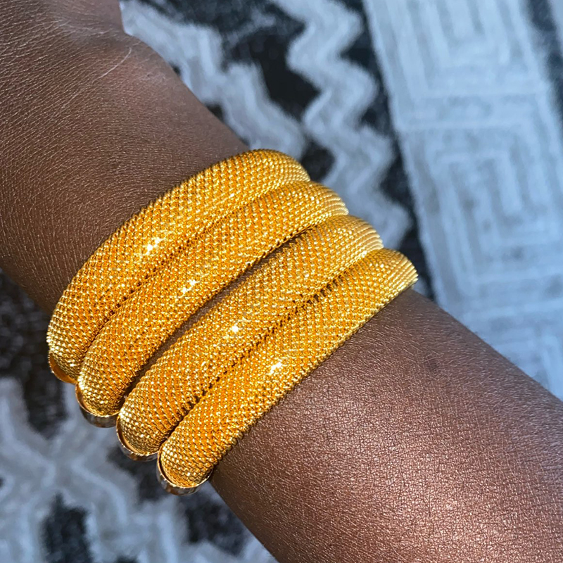 Bracelet manchette couleur or dubaï 24K pour femmes, bijoux éthiopiens, bijoux de mariage africains, de fête