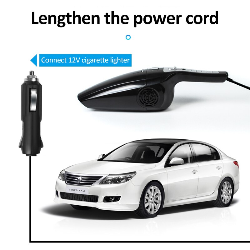 Universal 12V 120W Handheld Car Vacuum Cleaner Wet/Dry Turbocharged Motor Vacuum Cleaner Car Accessories Interior