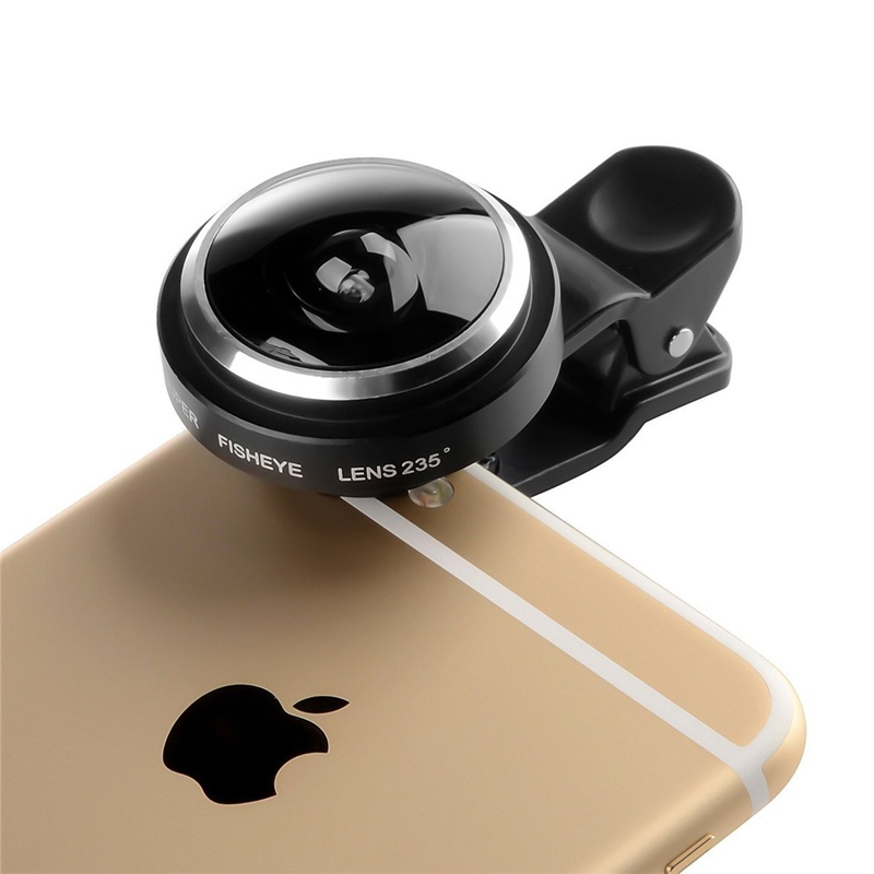 Orbmart Universele Clip 235 Graden Super Fish Eye Camera Fisheye Lens Voor Apple Iphone Samsung Xiaomi Huawei Mobiele Telefoon Lenzen