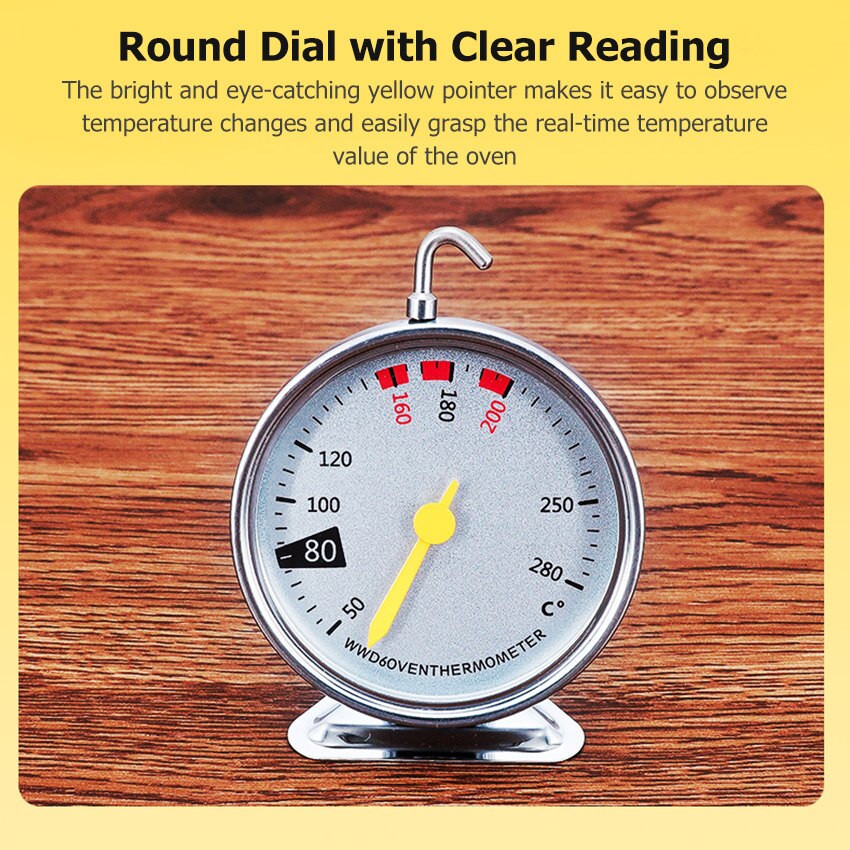 MEMDOO Oven Thermometer Kitchen Baking Temperature Measuring Food Meat Temperature Stand Up Dial Oven Thermometers