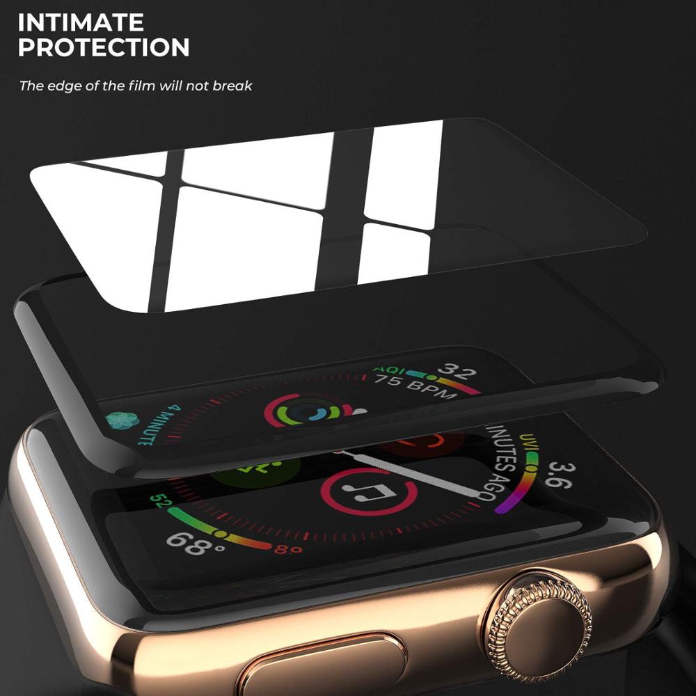 3D Gebogen Rand Hd Gehard Glas Voor Apple Horloge Serie 3 2 1 38Mm 42Mm Screen Protector Film voor Iwatch 4/5/6/Se 40Mm 44Mm