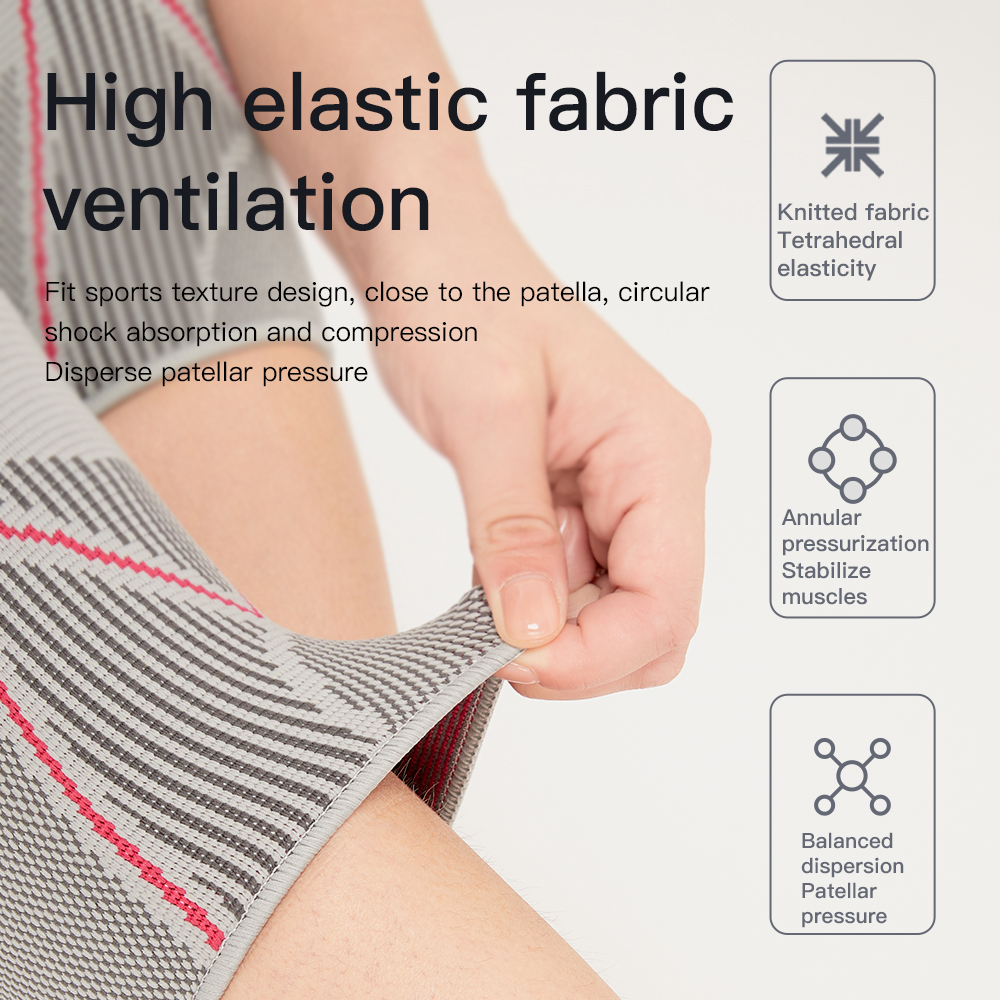 Professionelle Kniestütze, Kompressions-Kniebandage, rutschfeste Silikon-Kniestützen für Knieschmerzen, Meniskusriss