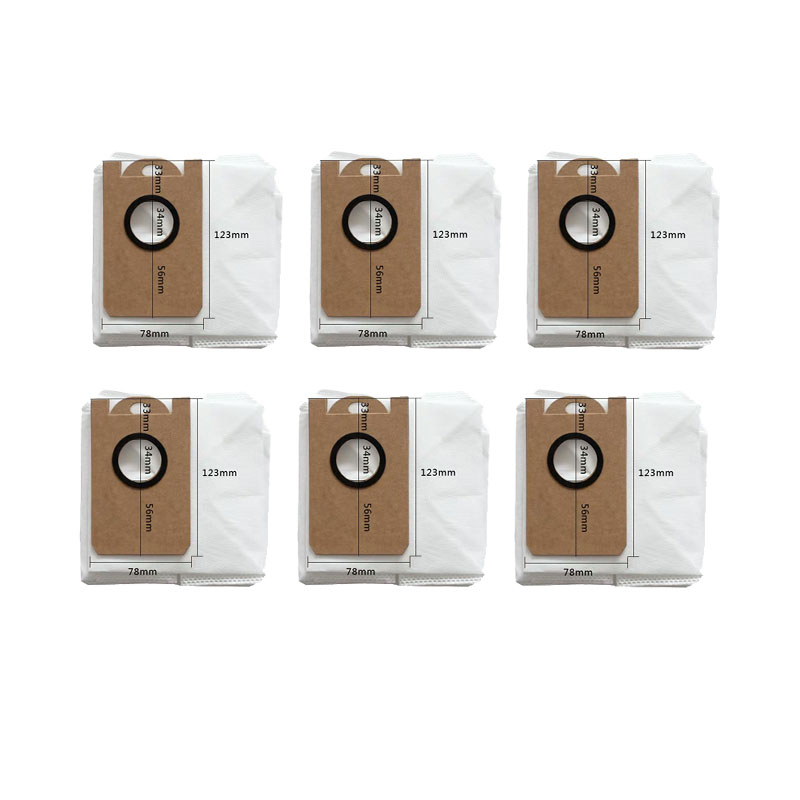 Stofzak Voor Proscenic M7 Pro M8 Pro Viomi VXVC11/Kyvol Cybovac S31 /Uoni V980 Plus/Honiture q6 Robot Stofzuiger Deel: 6pcs