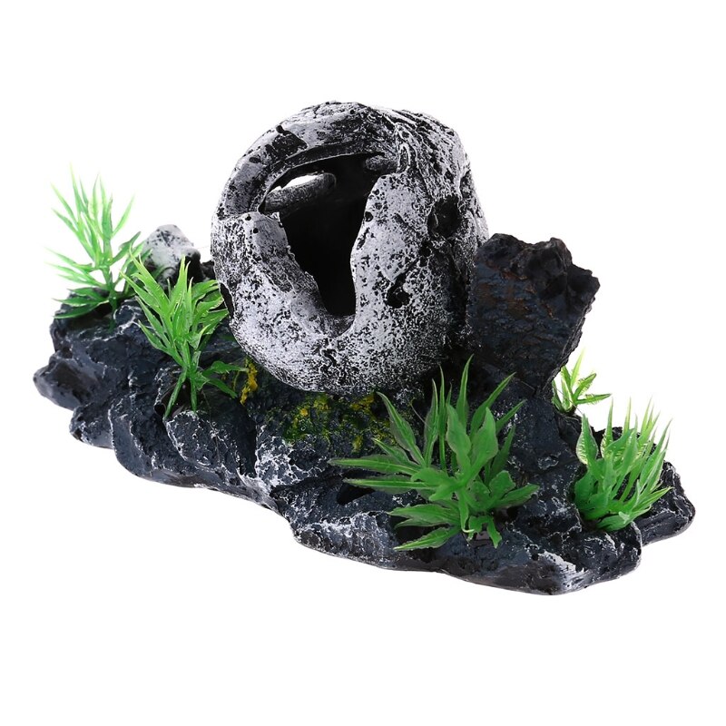 Pirate Skull Skeleton Aquarium Ornament Hiding Cave Fish Tank Decoration Decor