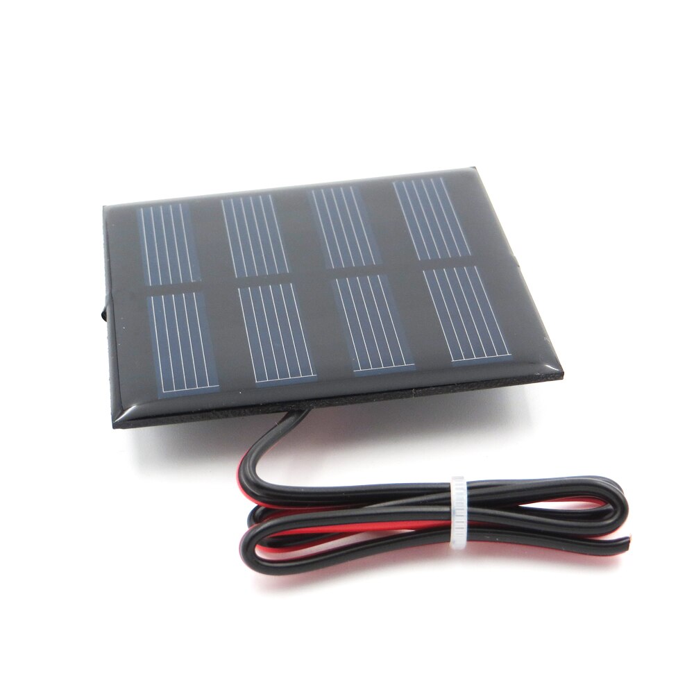 Panel Solar de silicio policristalino, cargador de batería artesanal de 2 V, 150mA, 0,3 W, con cable de extensión de 30cm, cable pequeño de celda de juguete de 2 V Volt