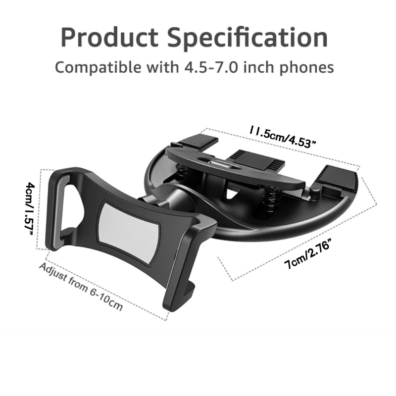Mobilholder til Bil - CD Slot Montering - Gravitationsekspansion - ABS Universal