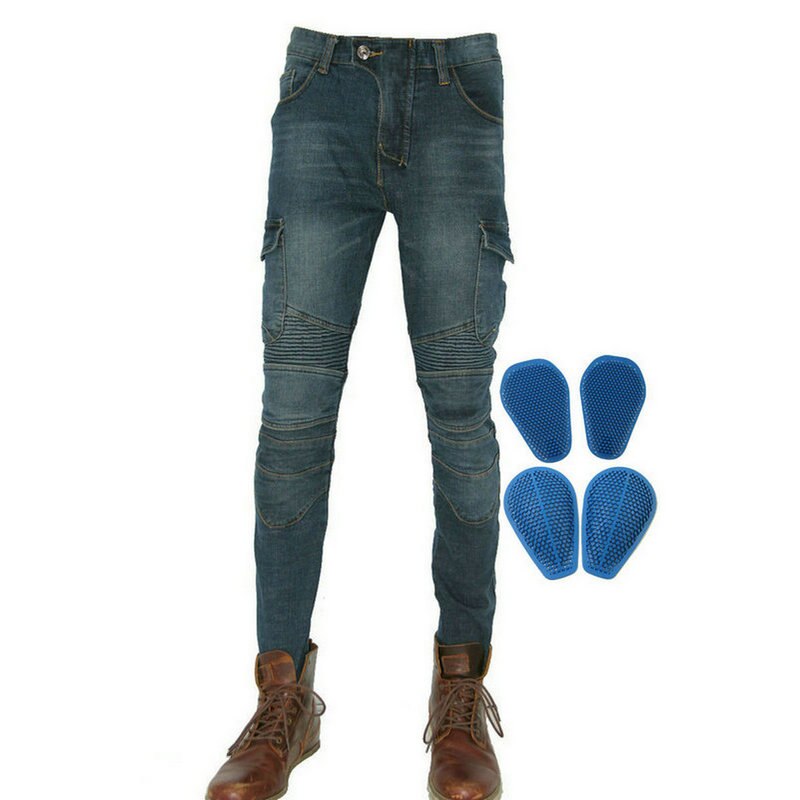 Volero motorpool jes -6 motorsykkel ridebukser løs rett motorsykkel uformelle jeans lokomotiv beskyttende blå bukser