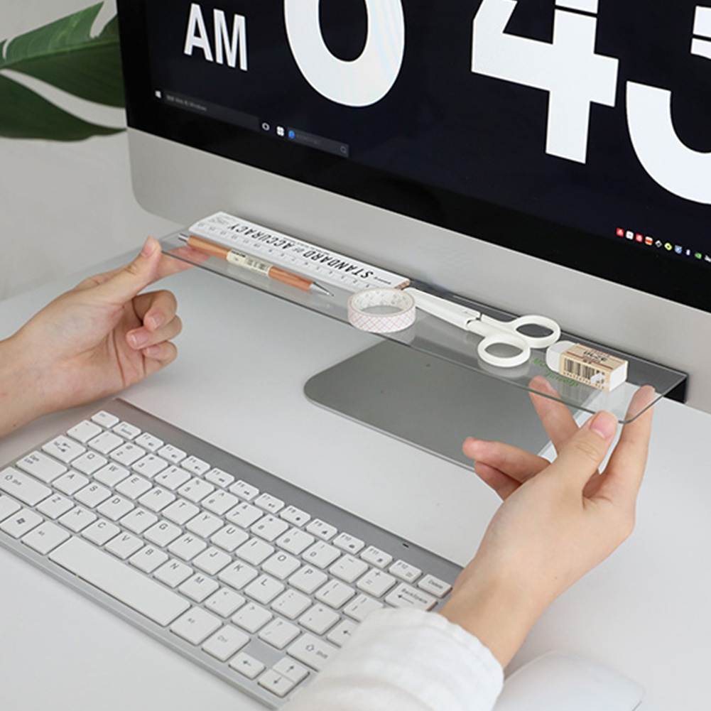 1PC Acrylic Monitor Message Memo Board For Sticky Notes Tabs Phones PC Screen Computer Monitors Side Panel Planner Ofice Holder
