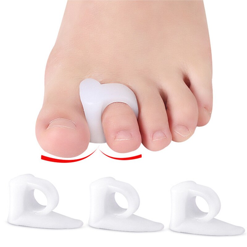 Silicone 2Pcs Big Toe Separator Bone Corrector Straightener Foot Fingers Protector Bunion Adjuster Soft Pedicure Tool