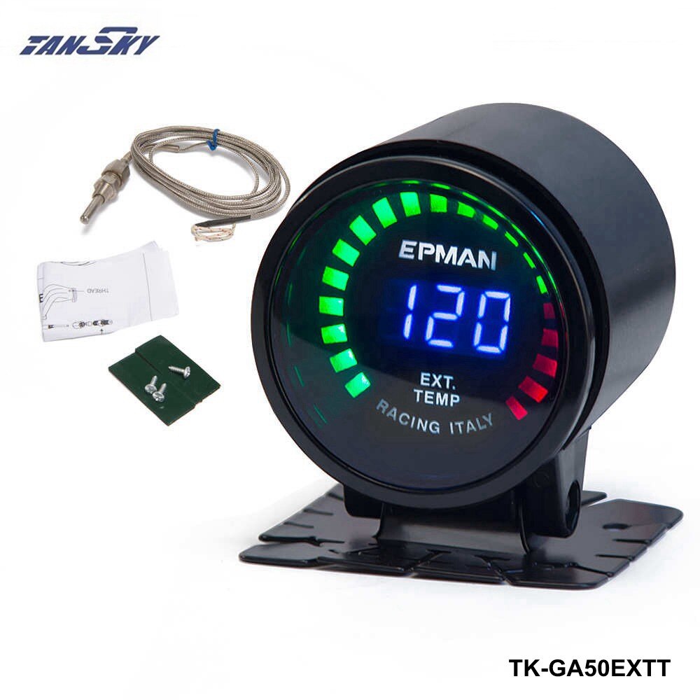 Bil 52mm vandolie temperatur spændingsmåler turbo boost olie trykmåler udstødningsgas temp egt måler luft brændstof forhold tk -ga50- af: Egt måler