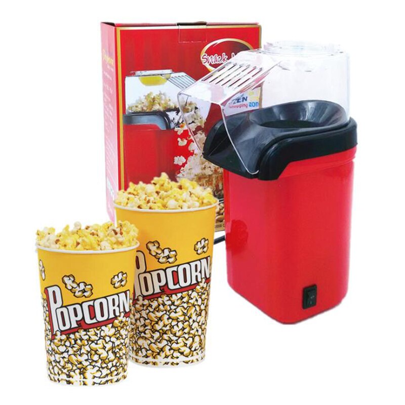 1200W 110 v/220 v Draagbare Elektrische Popcorn Maker Air Popcorn Making Machine Keuken Desktop Mini DIY corn Maker
