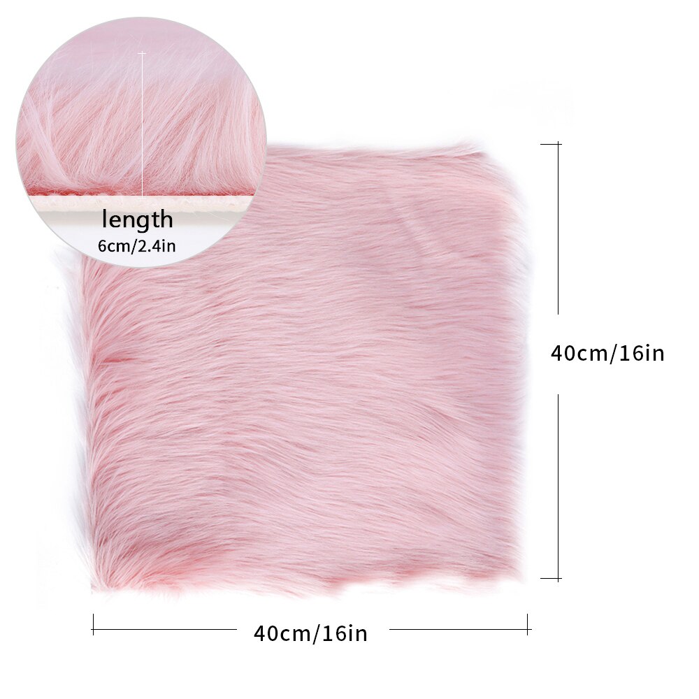 Faux peau de mouton chaise couverture multicolore poilu laine tapis coussin de siège longue peau fourrure plaine moelleux petits tapis lavable