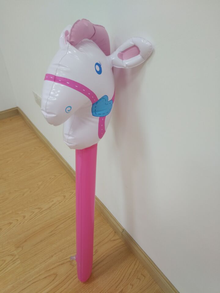 Martillo inflable, cabeza de caballo, palo largo, palo de cabeza de caballo, juguete de conducción para niños, palo de gas