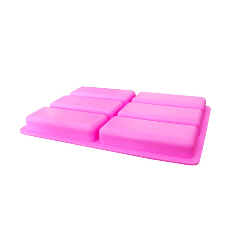 Rectangle Silicone Soap Mold 6-Cavity Handmade Soap Making Mould