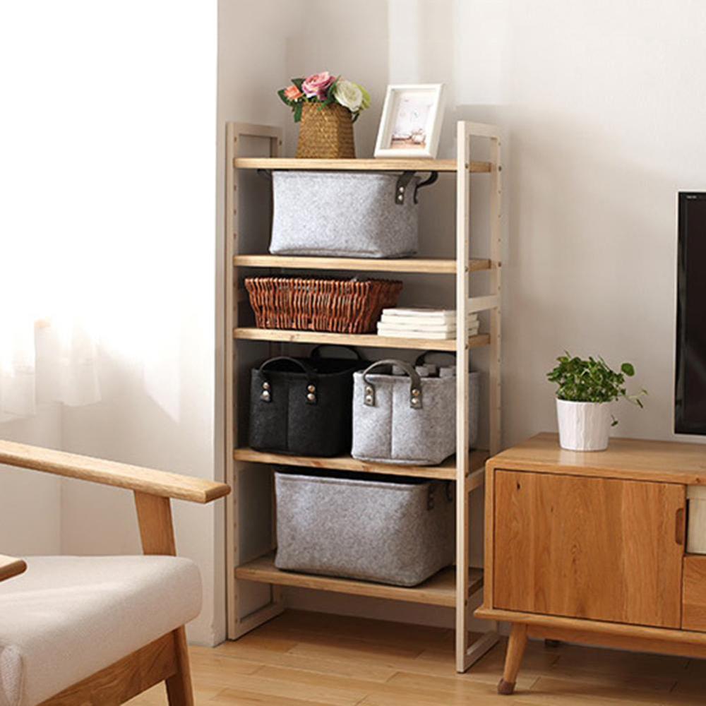 Foldable Felt Storage Bins Baskets Containers with Handles for Home Closet Bedroom Drawers Toys Organizers Large Medium Small