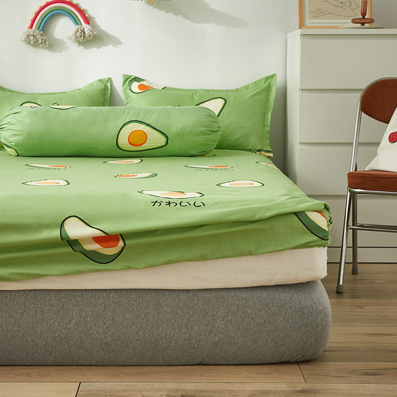 Bonenjoy-sábana bajera tamaño King con funda elástica para cama doble, Funda de colchón con patrón de aguacate, sin funda de almohada