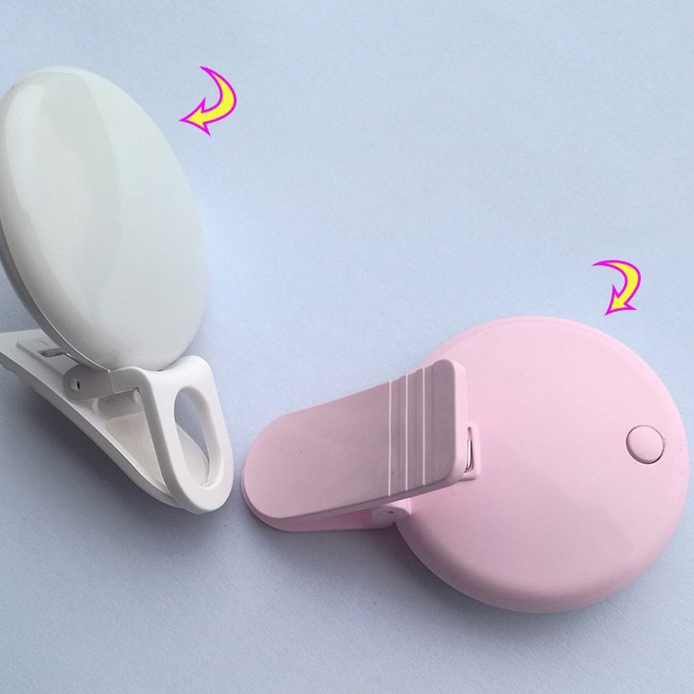 Tragbare Selfie Flash Led Kamera Clip-auf Handy Selfie Ring Licht Video Nacht Verbesserung Füllen Licht