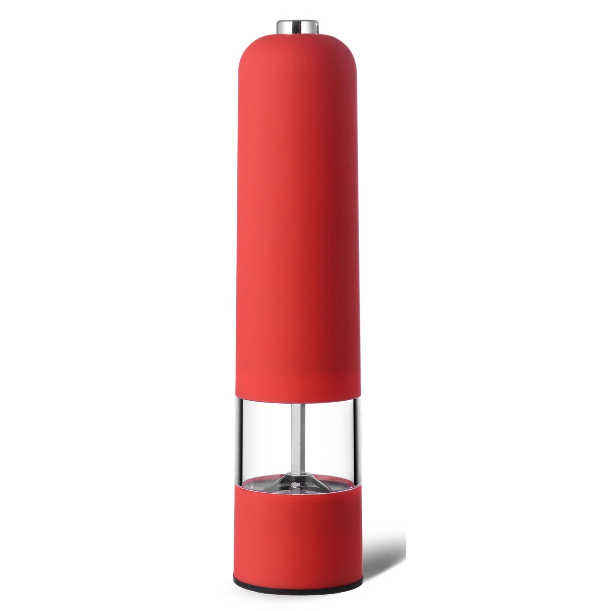 Saltpepparkvarn elektrisk kryddkvarn kvarn justerbar grovlek kök grillverktyg kryddverktyg pepparkvarn: Röd