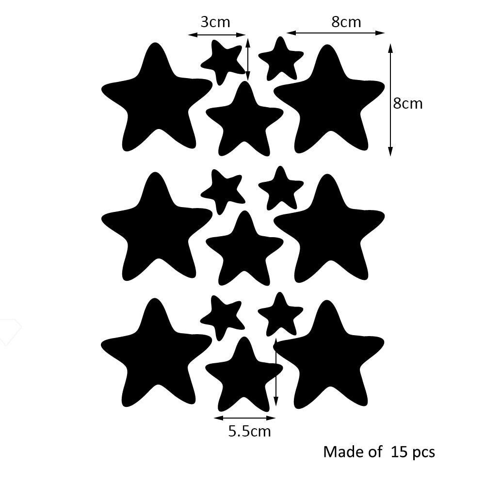 Muurstickers met kleine sterren voor de kinderkamer, babykamer, muursticker voor kinderen, decoratiestickers voor de kinderkamer, muurschildering