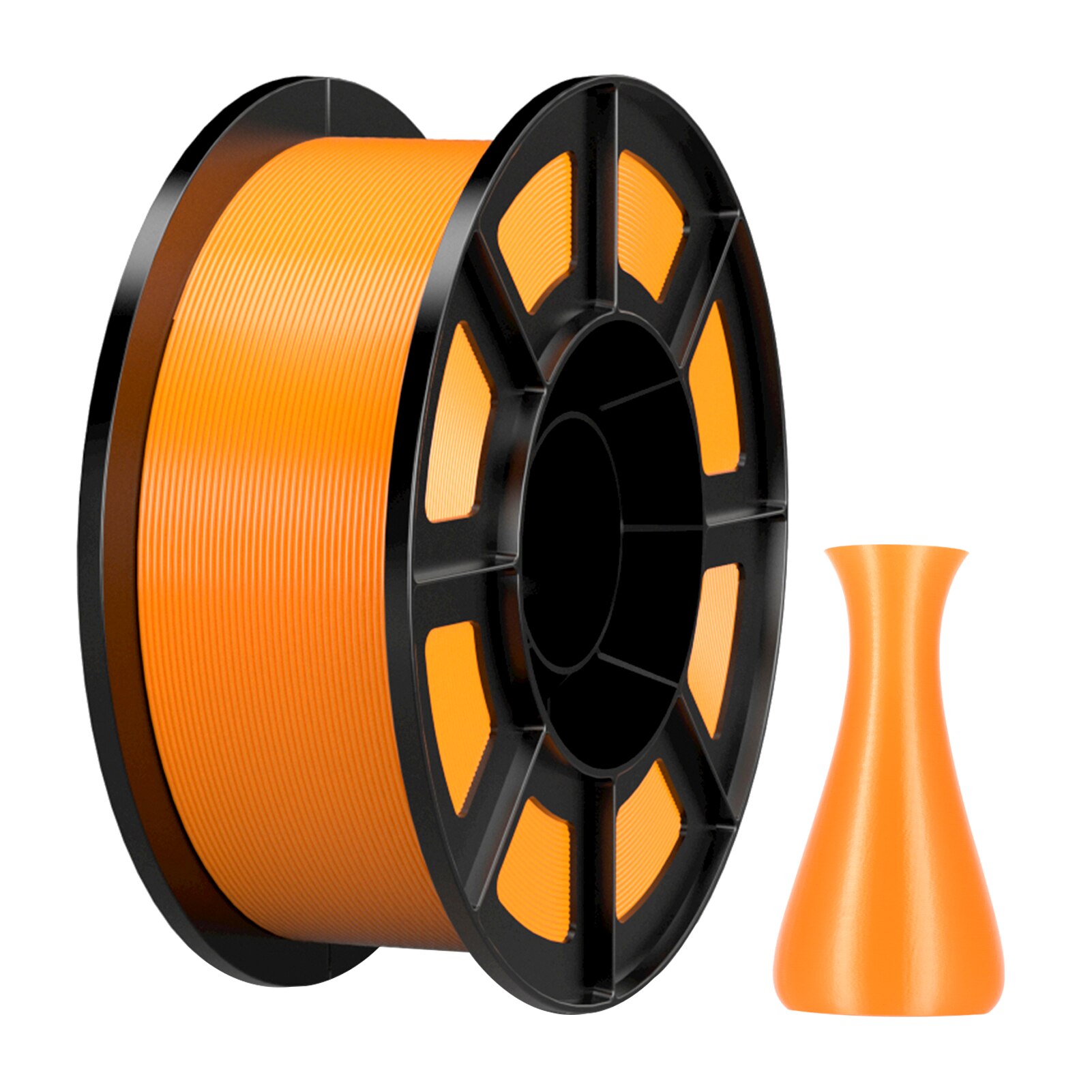 Filament pour impression 3D, consommable d&#39;imprimante en PLA, précision dimensionnelle +/-1.75mm, 0.02mm de diamètre, sous forme de bobine de 1kg: Orange