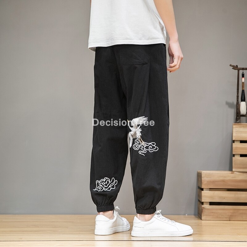 Chinese Stijl Katoen Linnen Broek Mannelijke Kung Fu Tai Wushu Broek Mannen Jogger Broek Streetwear Mannen Joggers Broek: Xl / color3