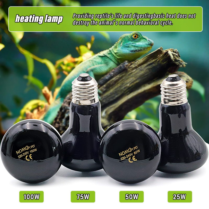 Lámpara de calefacción para mascotas, luz nocturna de calor para reptiles y serpientes, lámpara de serpiente anfibia, bombilla de calor para reptiles, luz UV AC220-240V