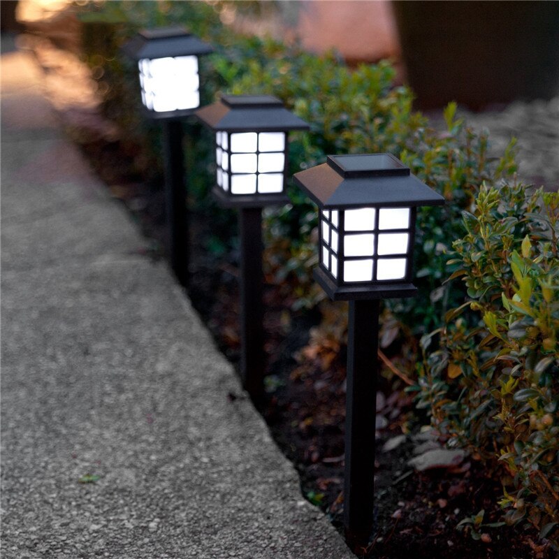 2pcs/Lot Solar Lantern Lawn Lamps Outdoor Garden Solar Spotlight Pathway Landscape Retro Solar Underground light