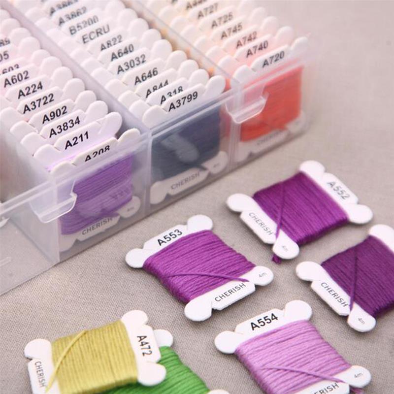 Embroidery Floss Set 80 Color Cross Stitch Friendship Bracelets Thread With Floss Bins For DIY Sewing Use