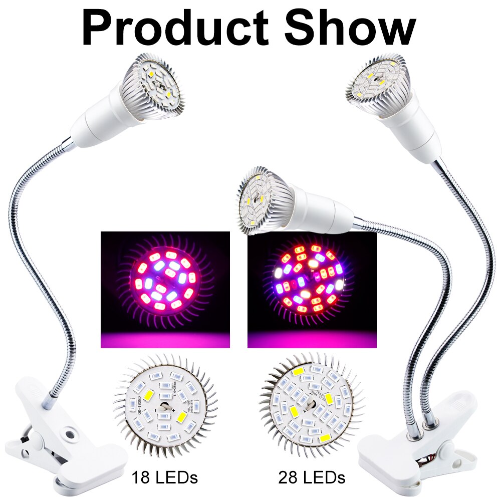 LED Grow Light 220V 18leds 28leds Indoor LED Plant Light Full Spectrum For Plants Hydroponics Flowers Vegetables Grow Tent
