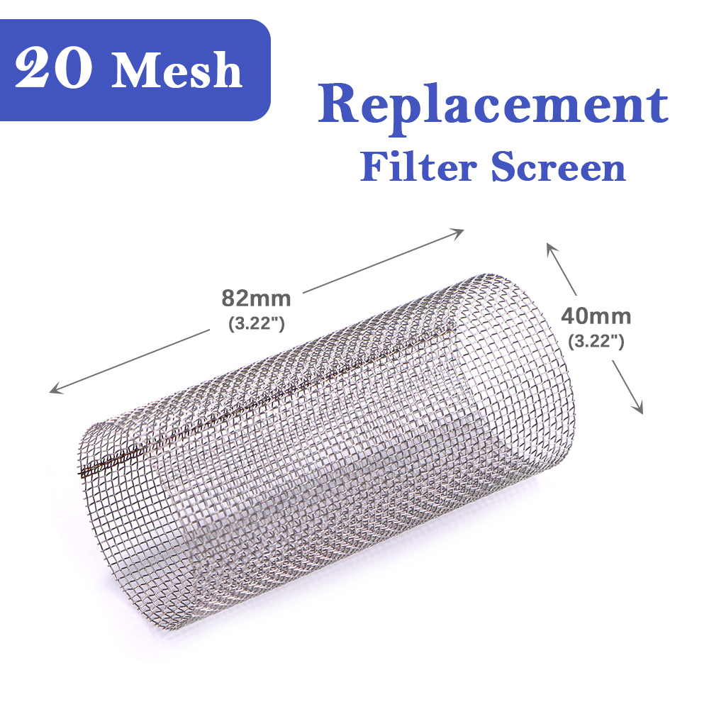 304 Stainless Steel 10-200 Mesh Filter Screen Strainer Fittings Garden Irrigation Aquarium Fish Tank Purification Impurities Net: Brown / 1/4''