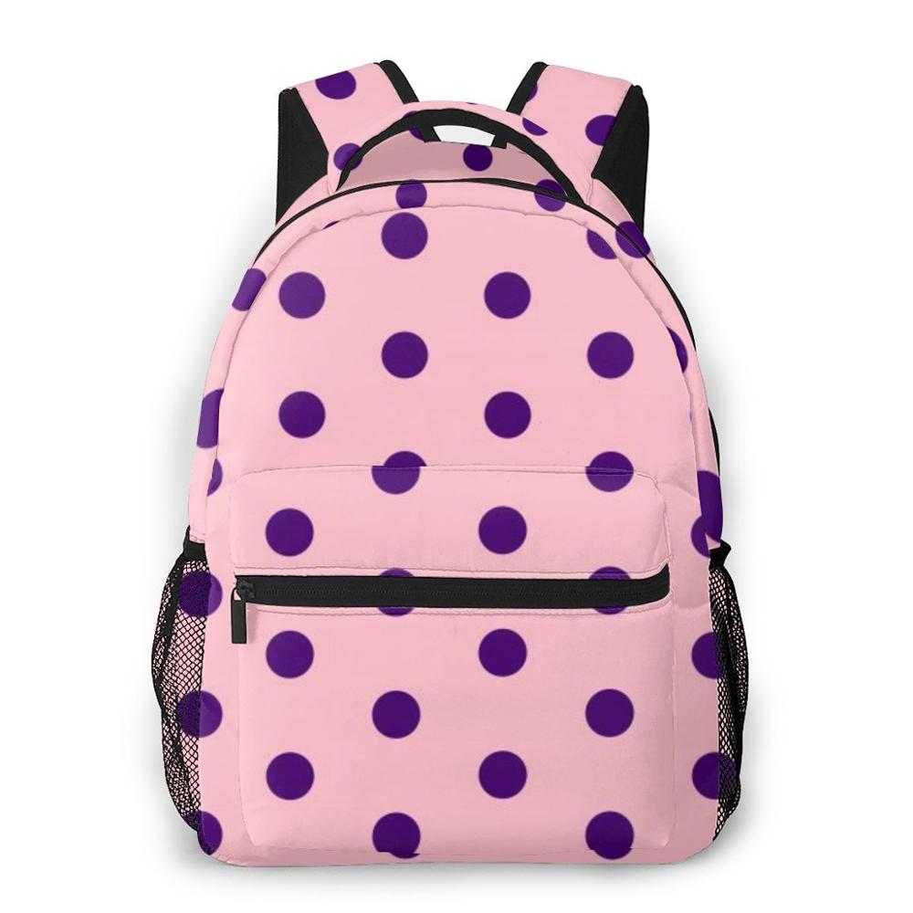 Black White Polka Dot Students Travel School Bags Backpack Womens Female Casual Backpacks: colour6