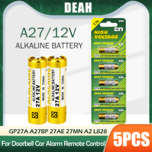 5Pcs Alkaline Batterij 12V A27 27A G27A MN27 MS27 GP27A L828 V27GA ALK27A A27BP K27A VR27 R27A Voor alarm Afstandsbediening Droge Cel