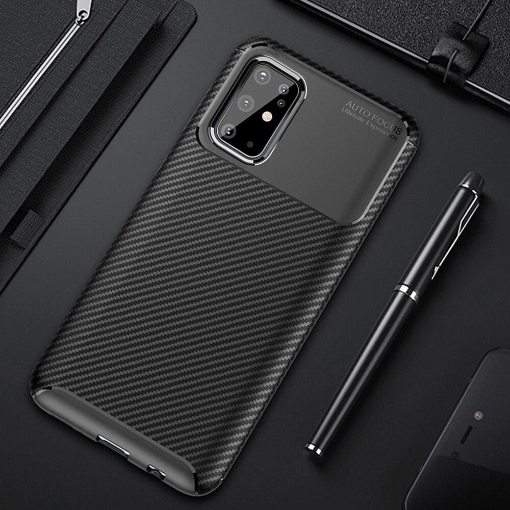 For Samsung Galaxy S20+ Plus S 20 Ultra Case Carbon Fiber Cover Shockproof Phone Case For Galaxy Note20 Note 20 Ultra 5G Cover: Samsung S20 Plus / Black