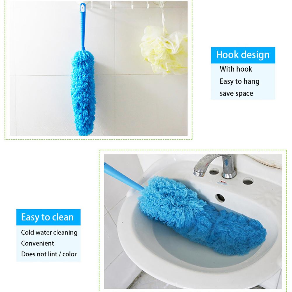 Household removable extension duster Washable Telescopic Dust Collector Microfiber Cleaning Brush cleaner removal