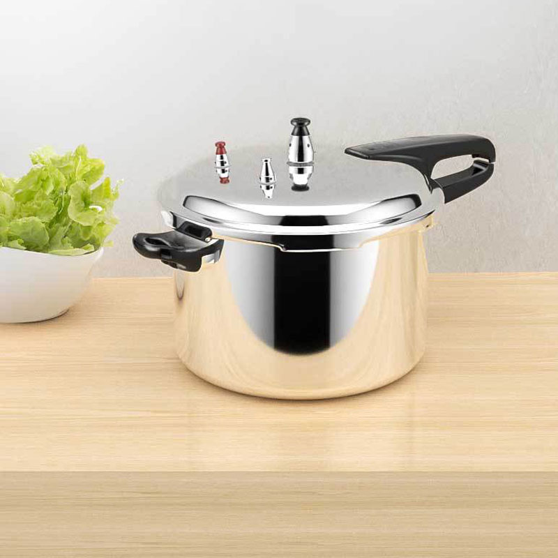 18/20/22cm Aluminum Uncoated Kitchen Pressure Cooker Soup Cooking Gas Stove/Open Flame Outdoor Camping Kitchenware