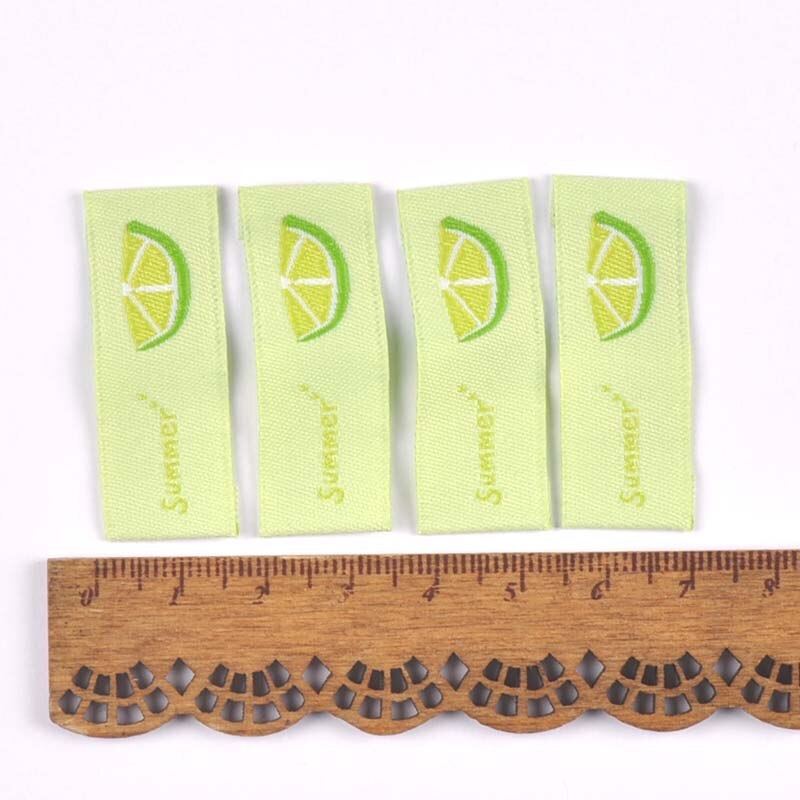 Étiquettes colorées de dessin animé mignon, 1.5x4cm, accessoires de couture pour vêtements faits à la main, étiquettes de sacs de soins pour enfants, artisanat de bricolage, 50 pièces: 5