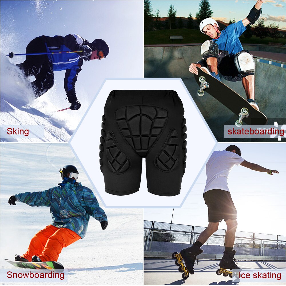 TOMSHOO-pantalones cortos acolchados de protección, almohadilla para el trasero de la cadera, resistencia al impacto, ropa deportiva transpirable para esquí, snowboard y Patinaje