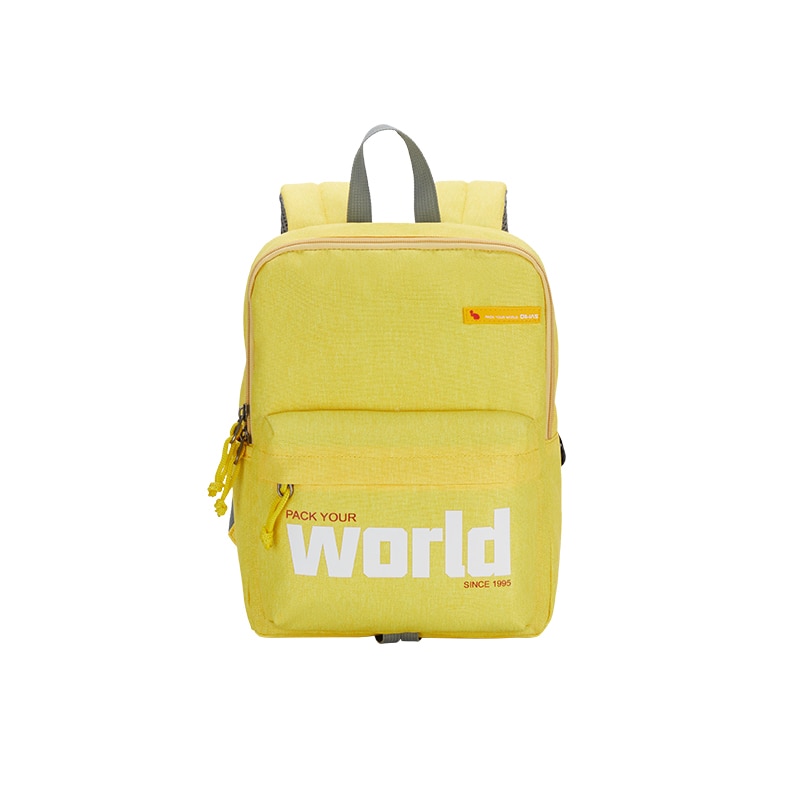 Oiwas Small Women's Backpacks Bolsas Feminin College Students Trend High Middle School Bag For Men Teens Travel Backpack: Yellow  World Small