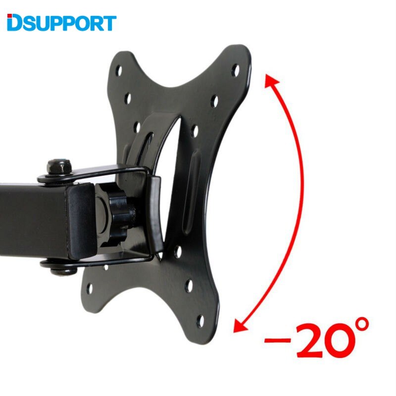Full Motion 10-26 inch LCD LED Monitor Holder TV Wall Mount Swivel Tilt Bracket Swing Arm VESA 50/75/100mm Loading 10kgs