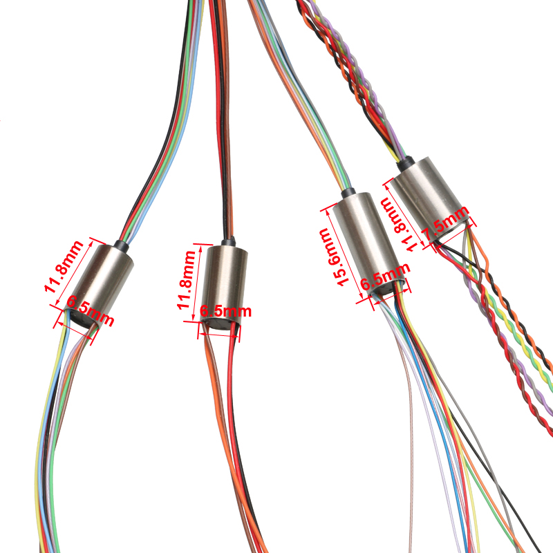 Anneau coulissant visuel pour poisson, 1 pièce, Dia.6/6.5/7.5mm 2/4/8/12CH 1A 2A, Joint rotatif conducteur pour cardan RC UAV PTZ